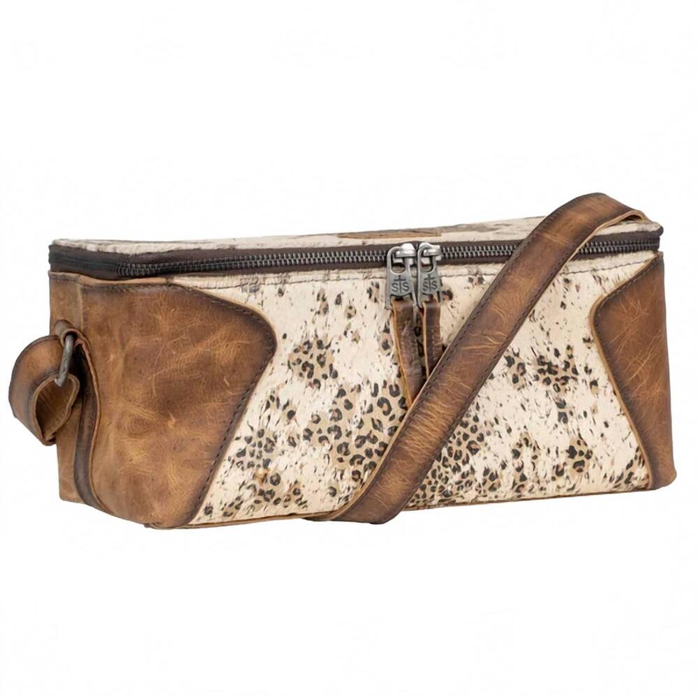 NEW STS RANCHWEAR women's serengeti maddi makeup bag in leopard print